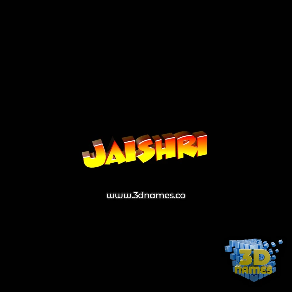 jaishri in Black Background style - 3D name wallpaper