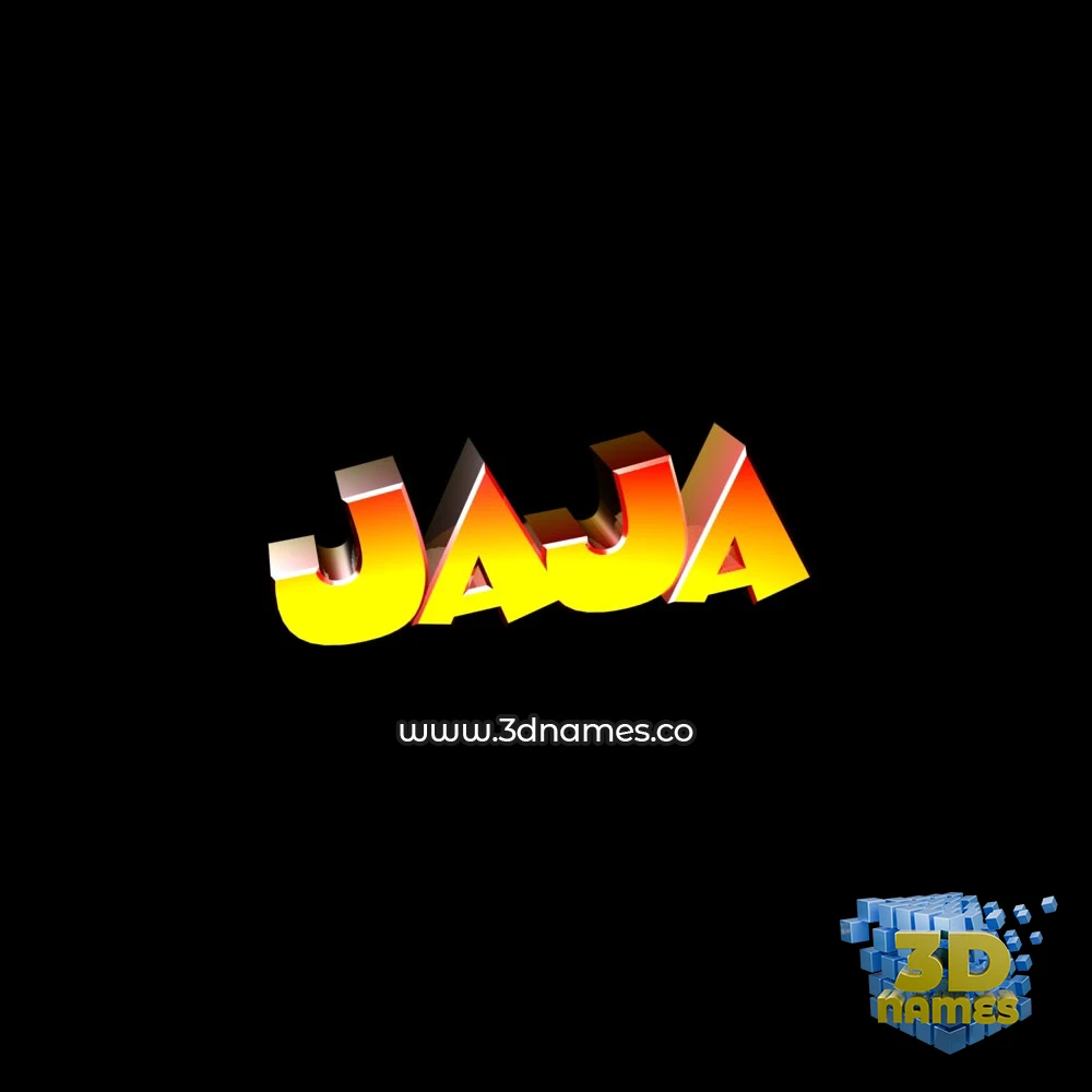jaja in Black Background style - 3D name wallpaper