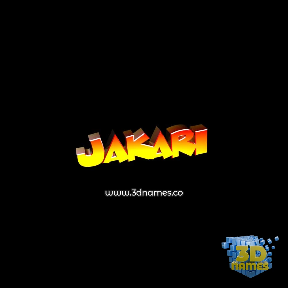 jakari in Black Background style - 3D name wallpaper