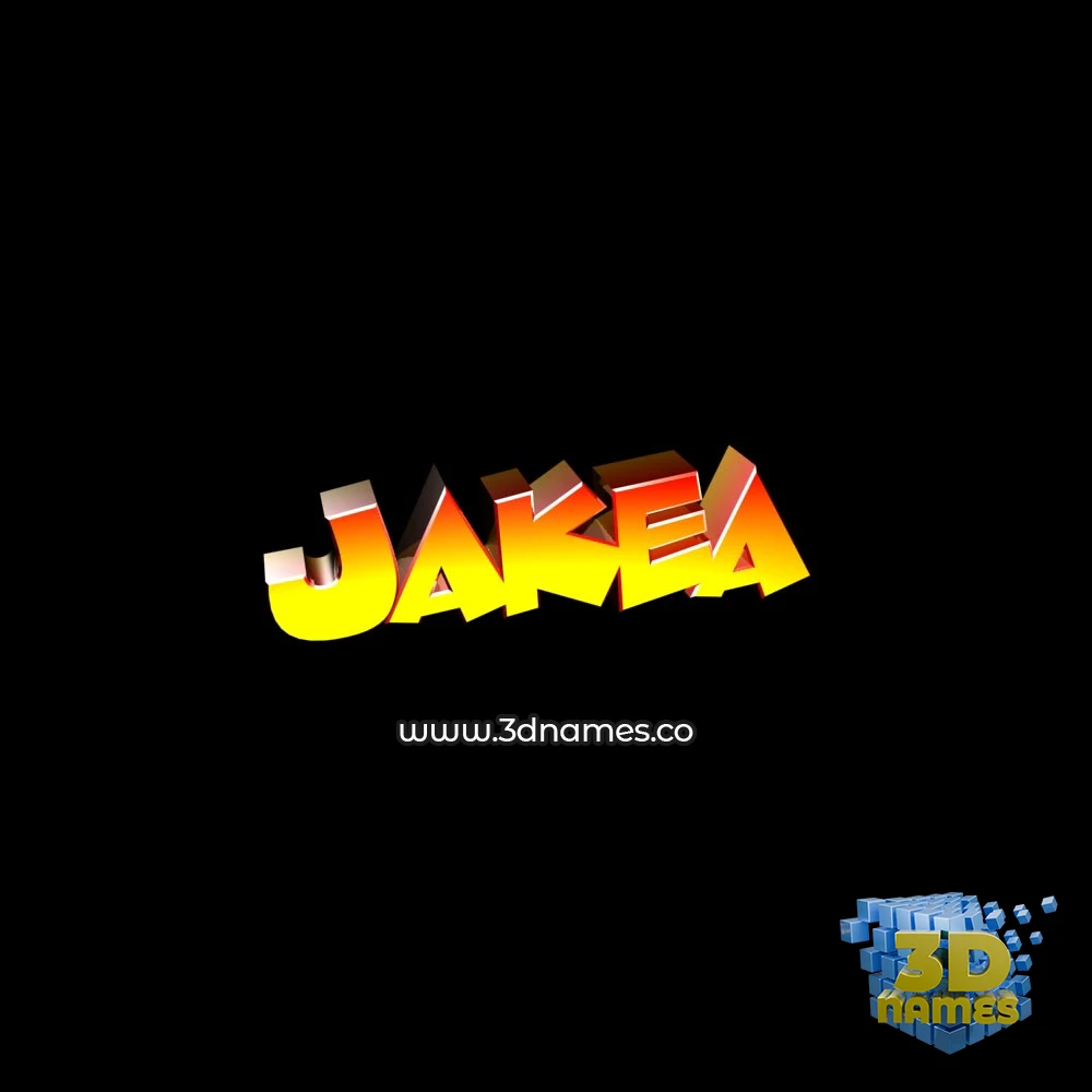 jakea in Black Background style - 3D name wallpaper