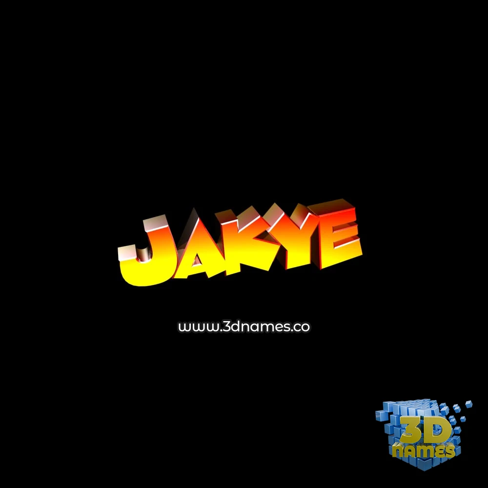 jakye in Black Background style - 3D name wallpaper