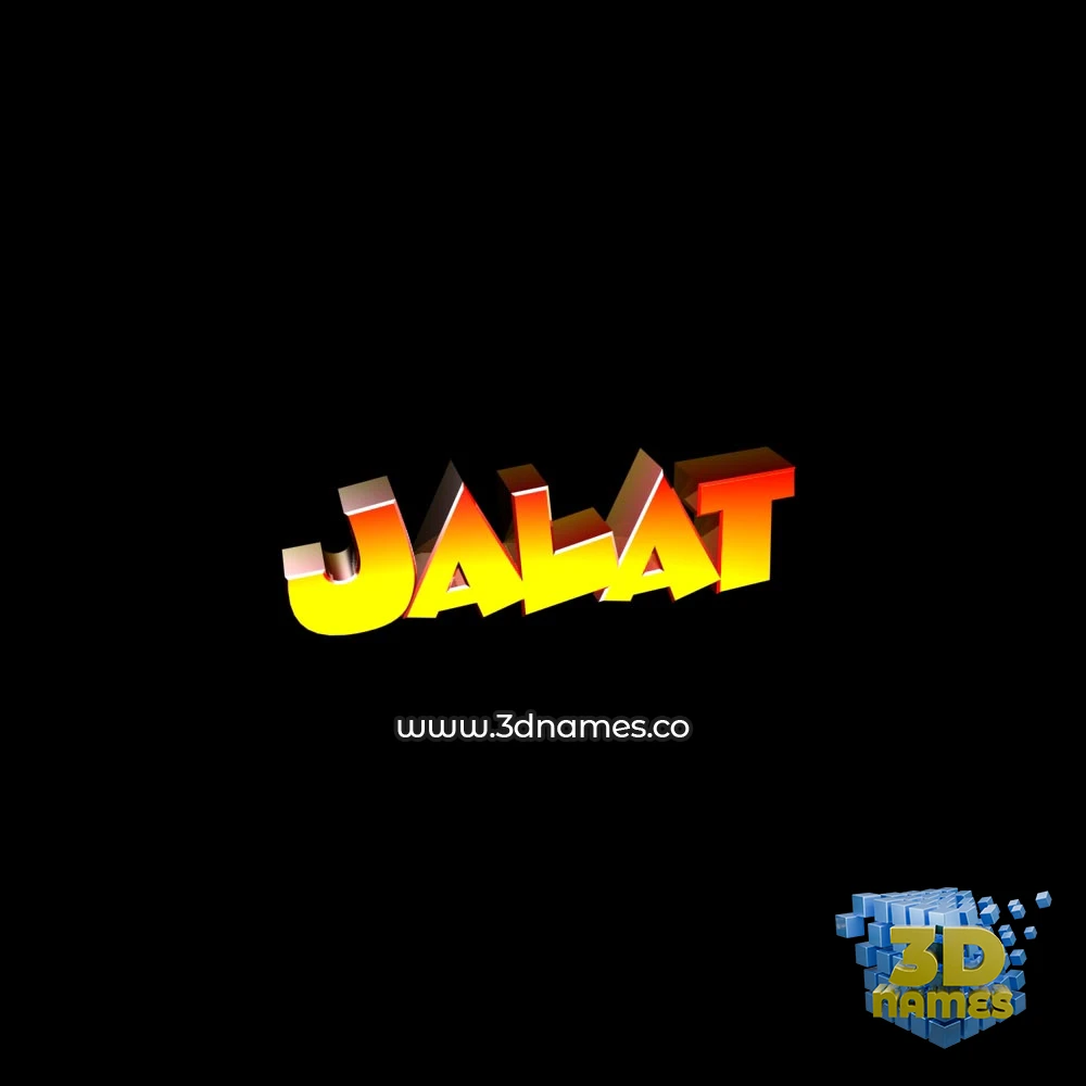 jalat in Black Background style - 3D name wallpaper