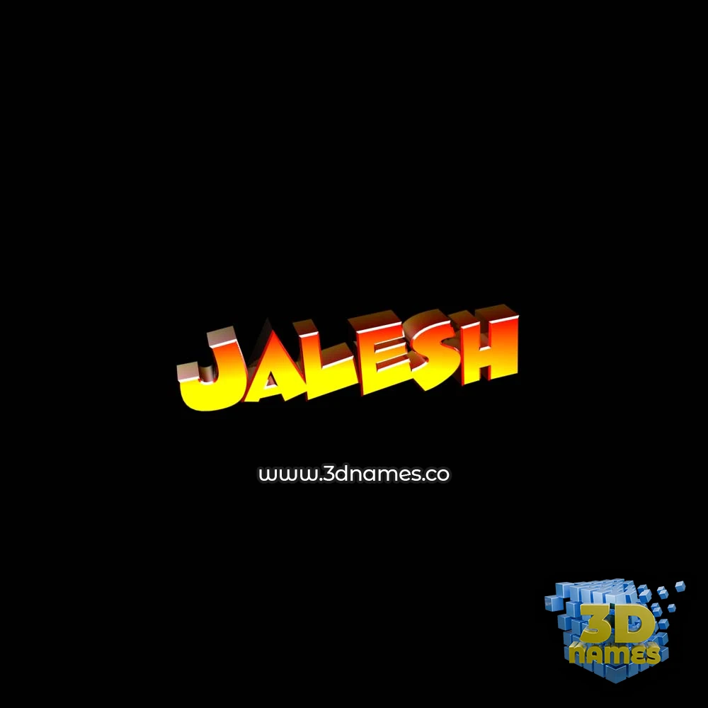 jalesh in Black Background style - 3D name wallpaper