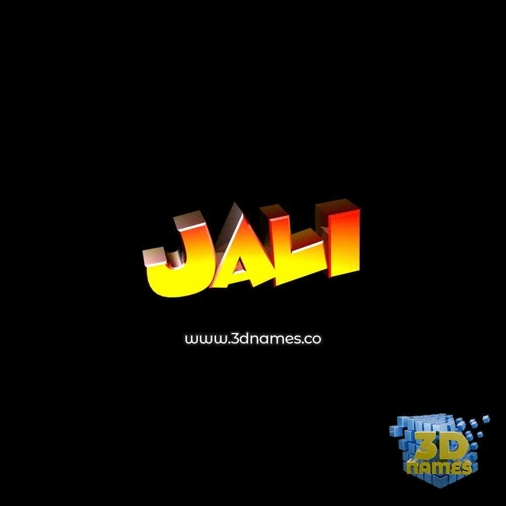 jali in Black Background style - 3D name wallpaper