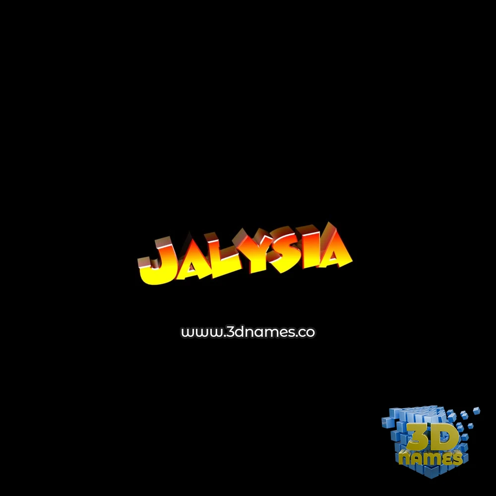 jalysia in Black Background style - 3D name wallpaper