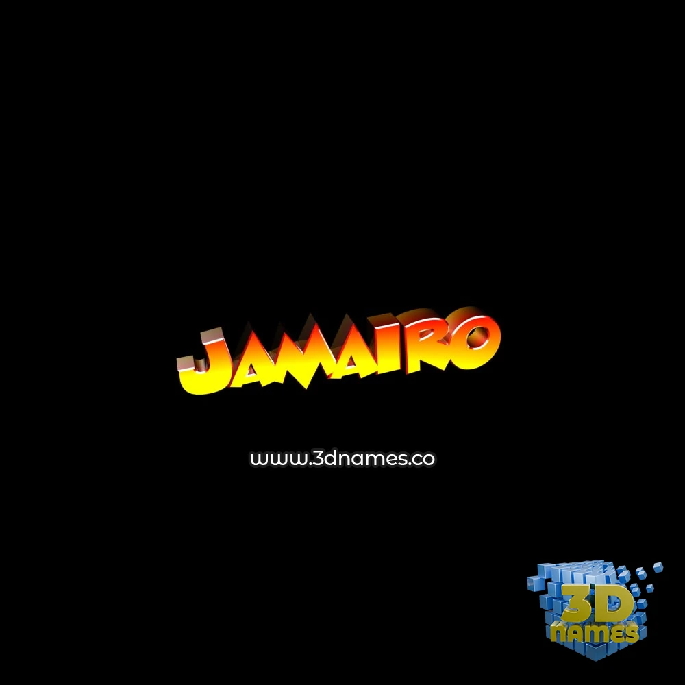 jamairo in Black Background style - 3D name wallpaper
