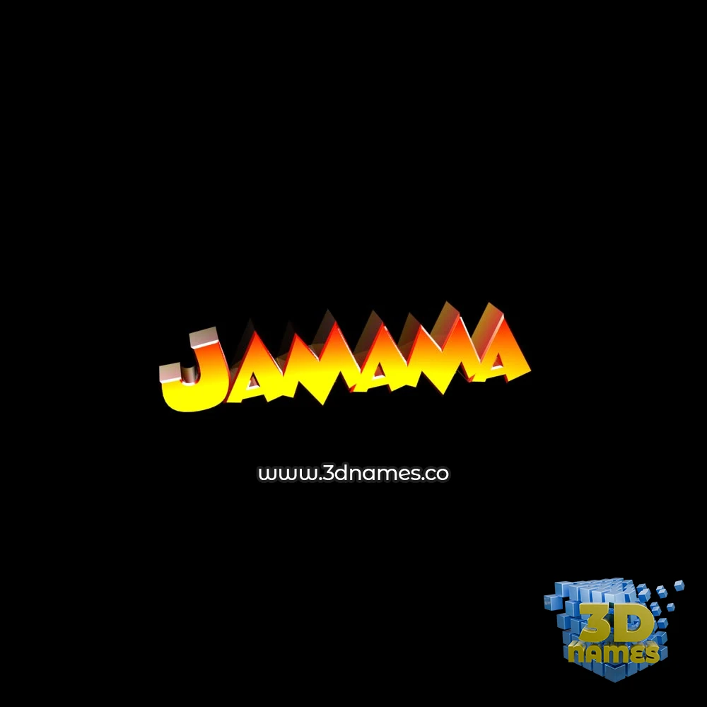 jamama in Black Background style - 3D name wallpaper