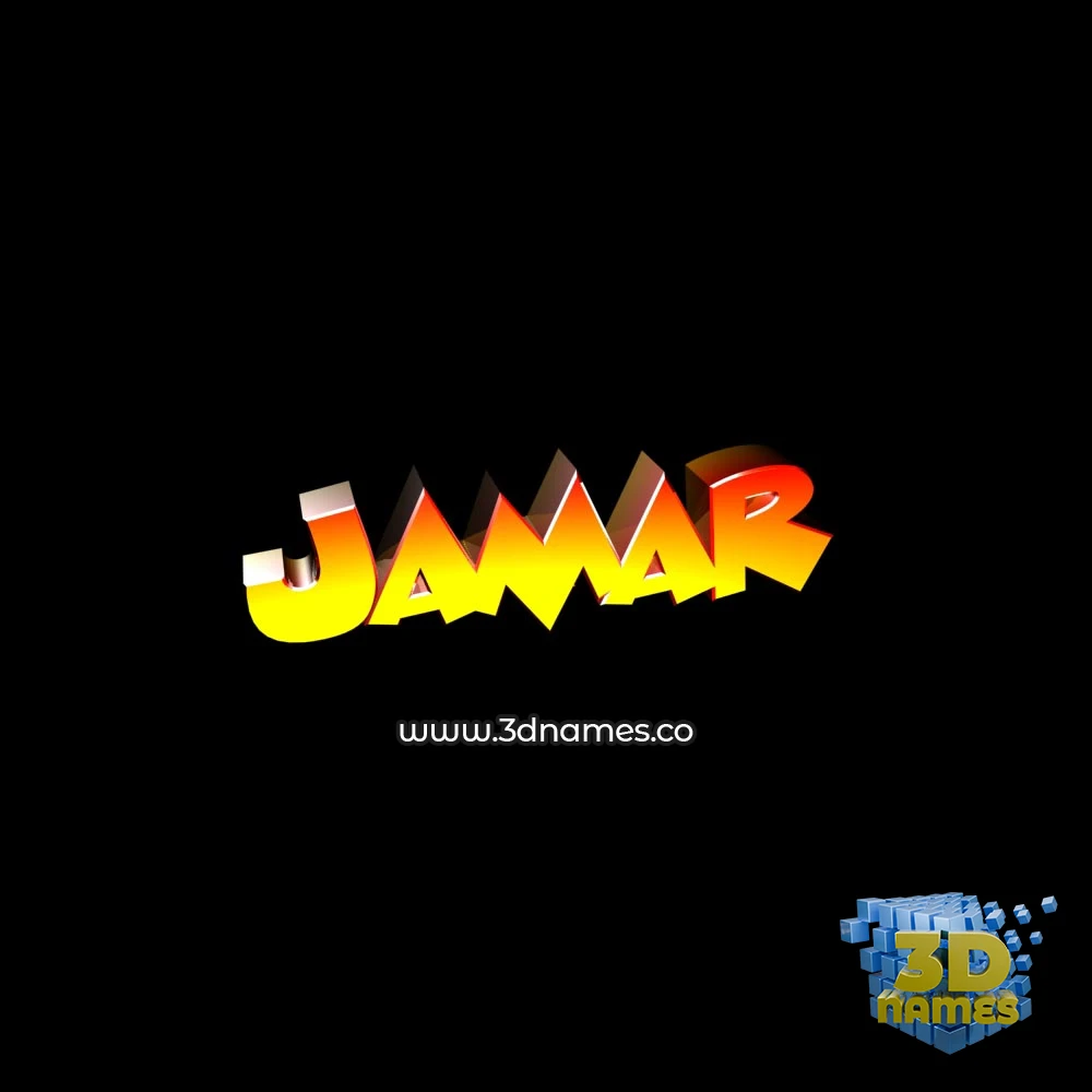 jamar in Black Background style - 3D name wallpaper
