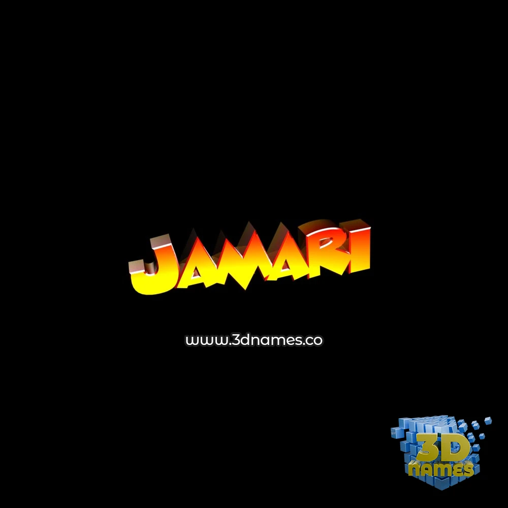 jamari in Black Background style - 3D name wallpaper