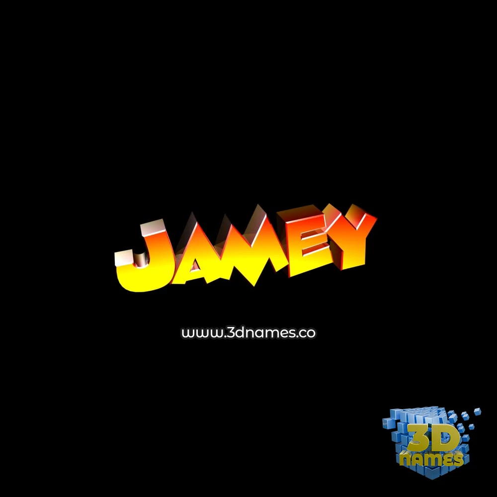 jamey in Black Background style - 3D name wallpaper