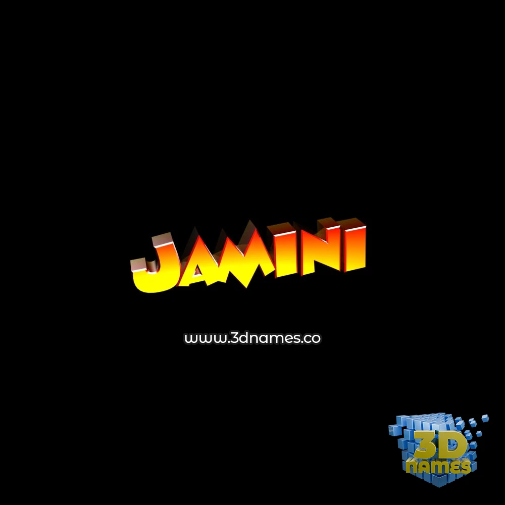 jamini in Black Background style - 3D name wallpaper