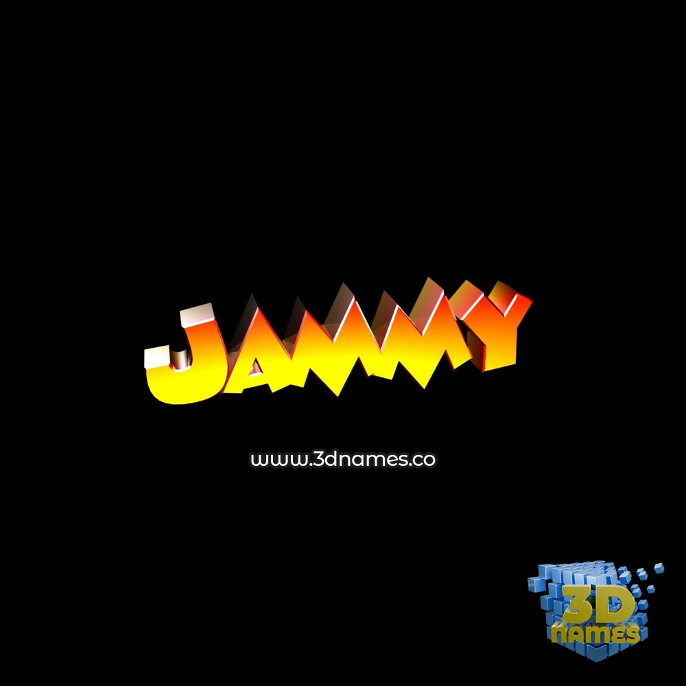 jammy in Black Background style - 3D name wallpaper