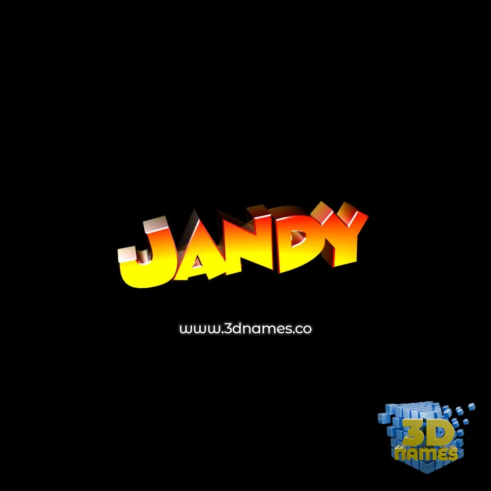 jandy in Black Background style - 3D name wallpaper
