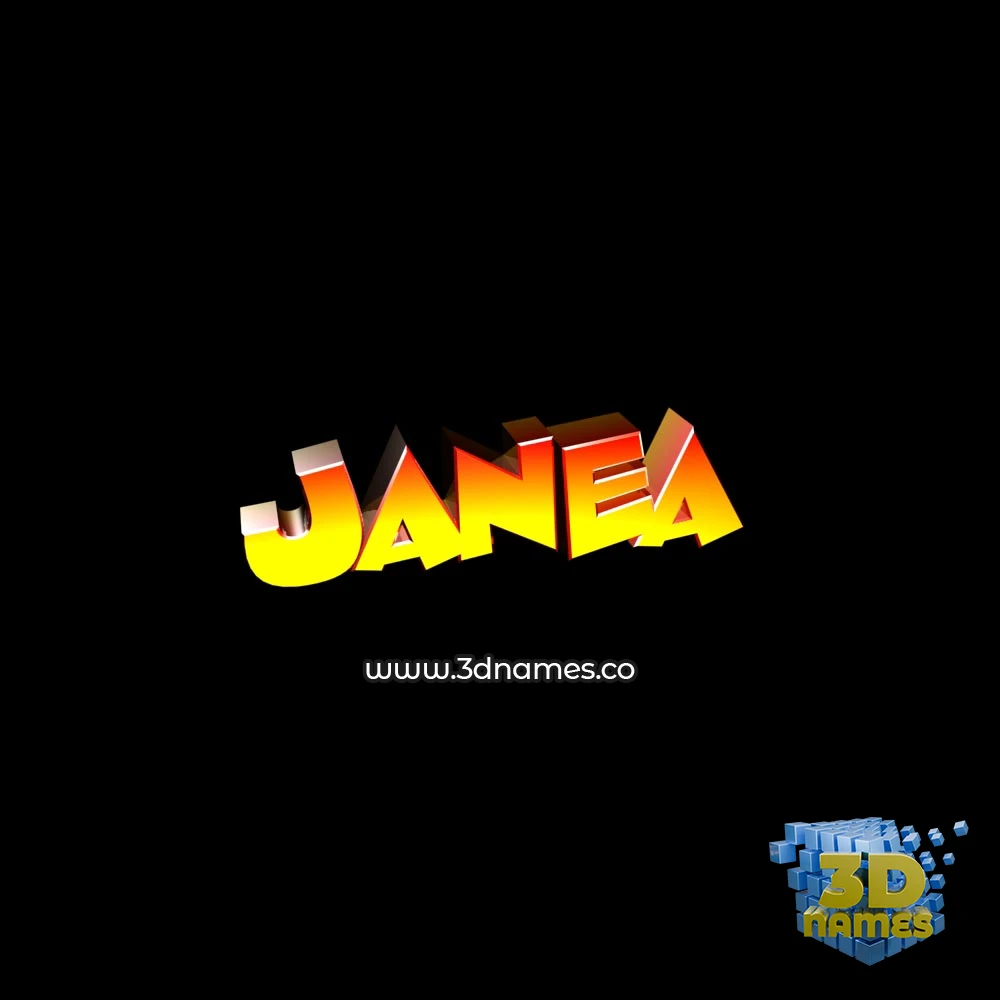 janea in Black Background style - 3D name wallpaper