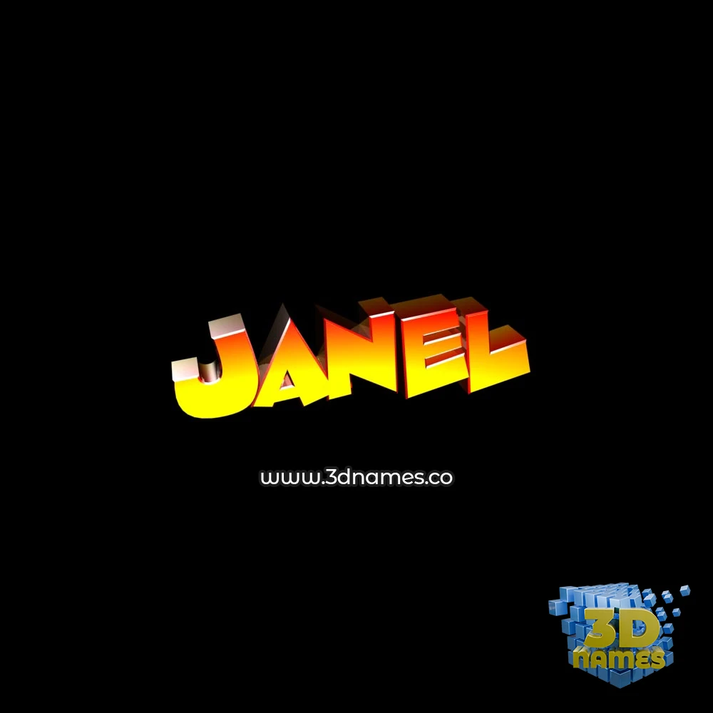 janel in Black Background style - 3D name wallpaper