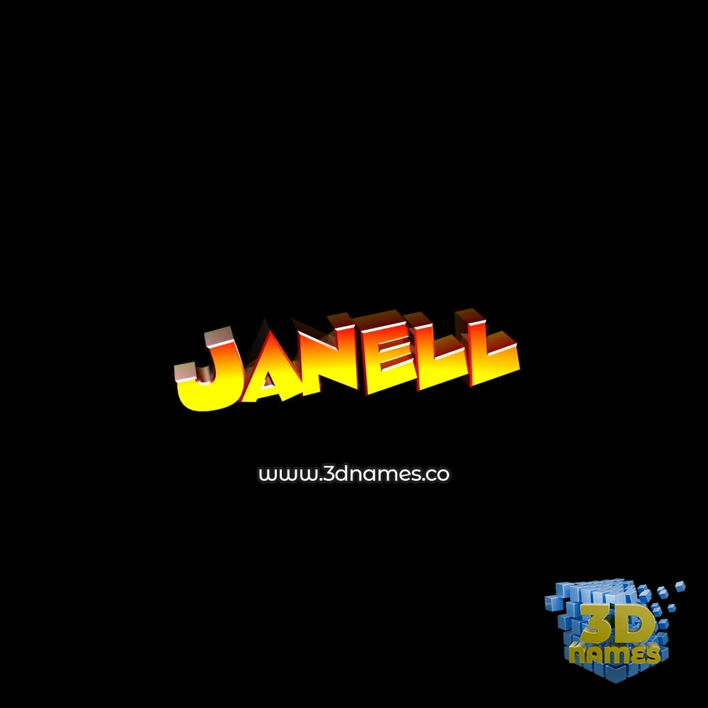 janell in Black Background style - 3D name wallpaper