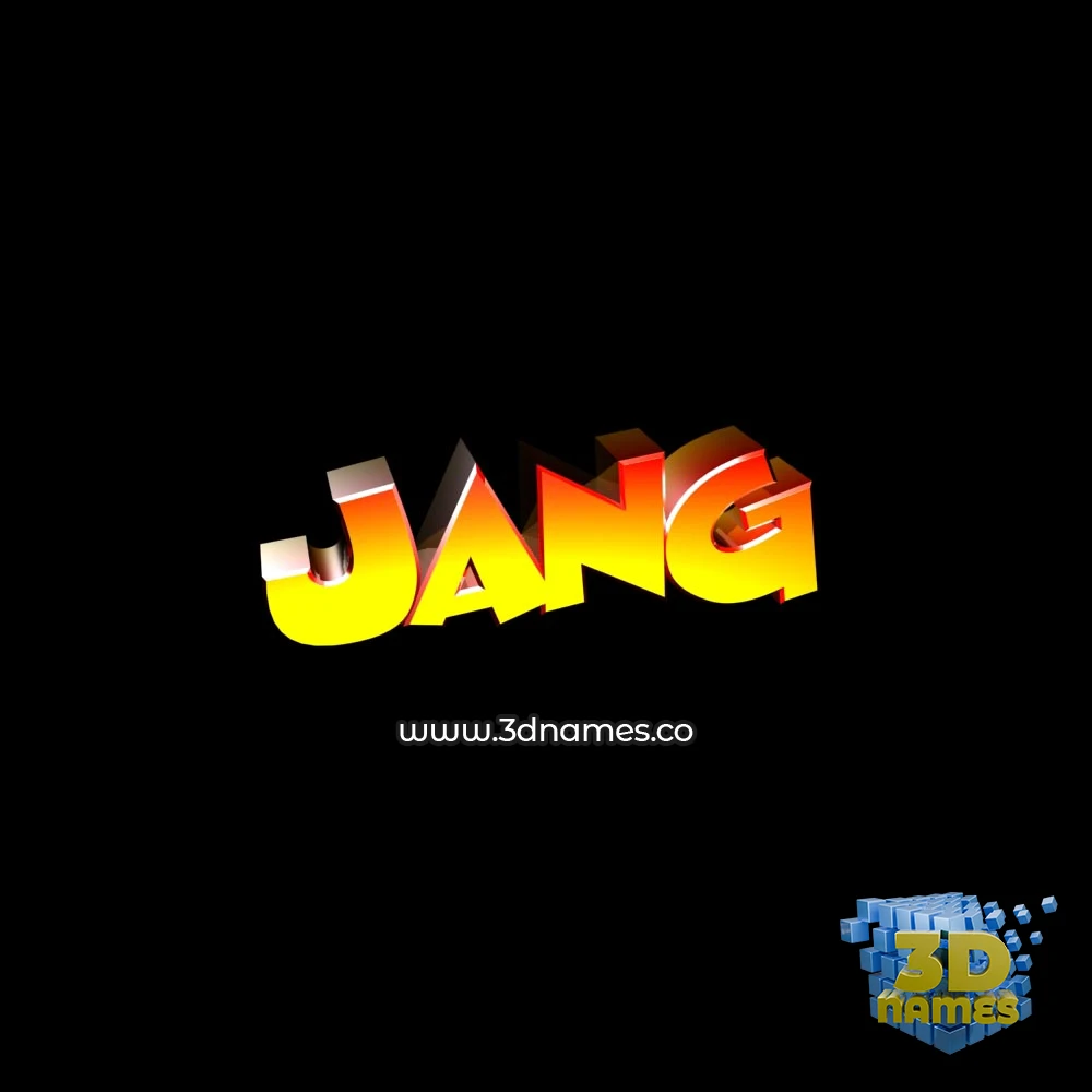jang in Black Background style - 3D name wallpaper