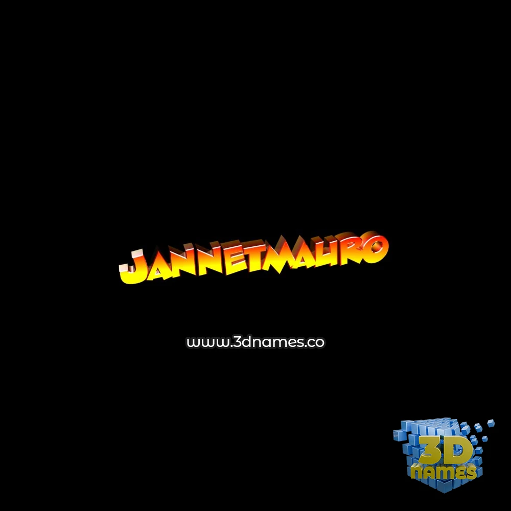 jannetmauro in Black Background style - 3D name wallpaper