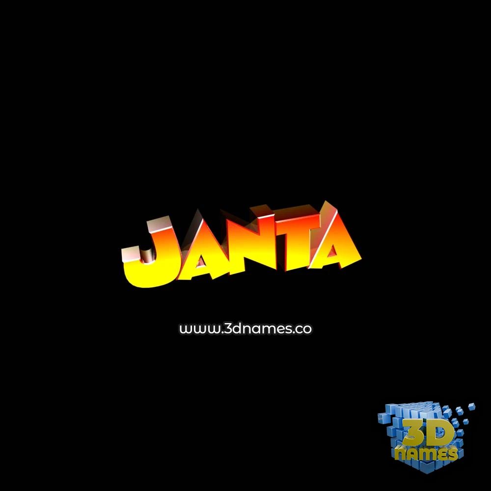 janta in Black Background style - 3D name wallpaper