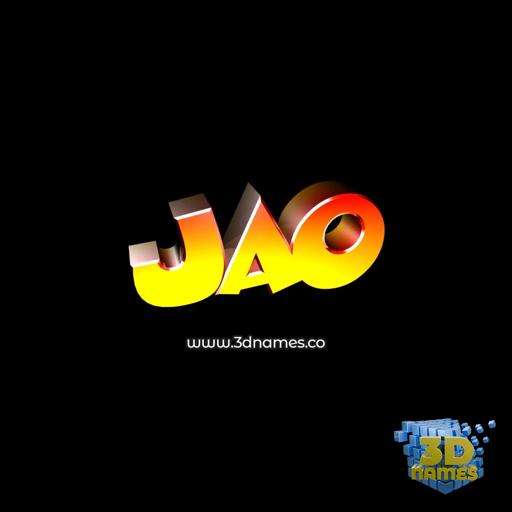 jao in Black Background style - 3D name wallpaper