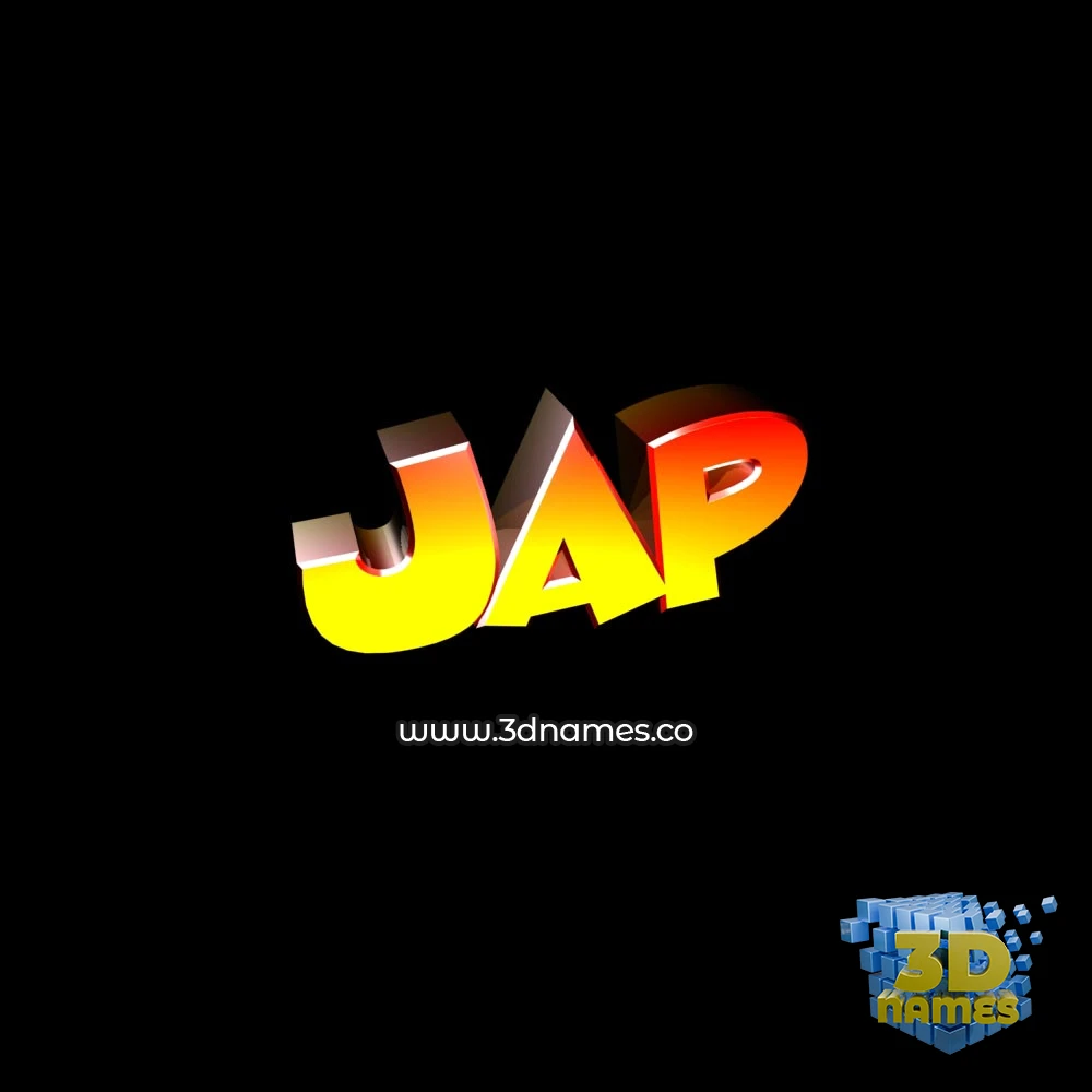 jap in Black Background style - 3D name wallpaper