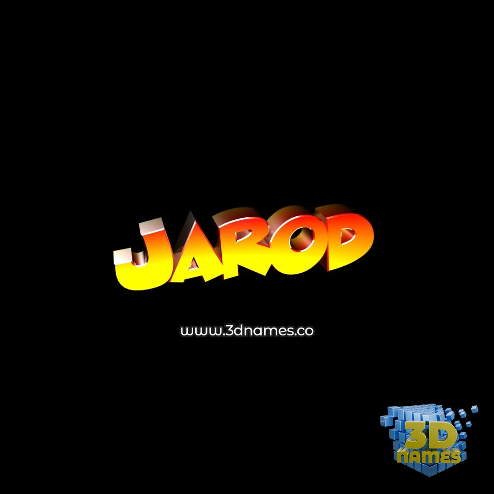 jarod in Black Background style - 3D name wallpaper