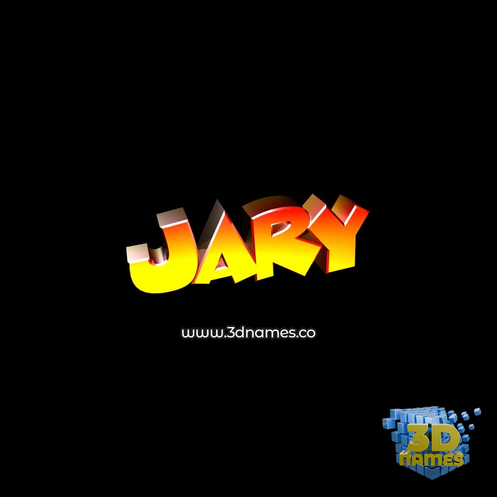 jary in Black Background style - 3D name wallpaper