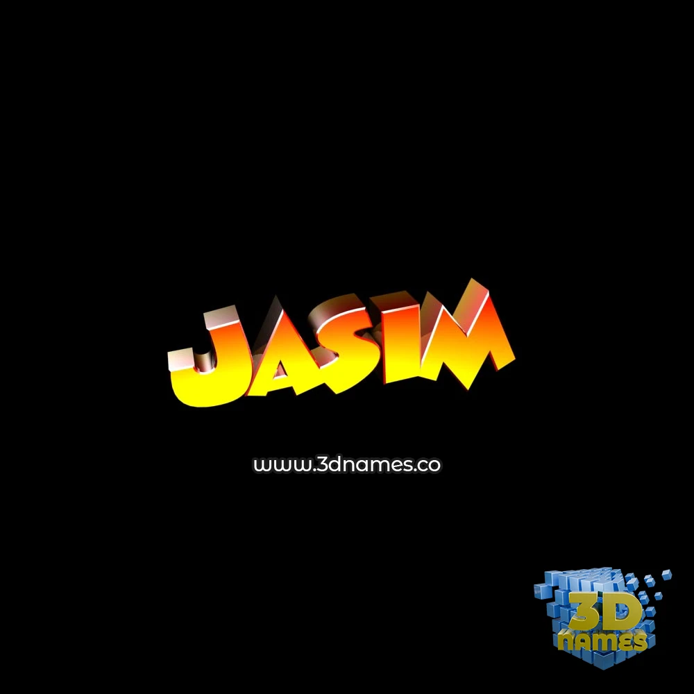 jasim in Black Background style - 3D name wallpaper