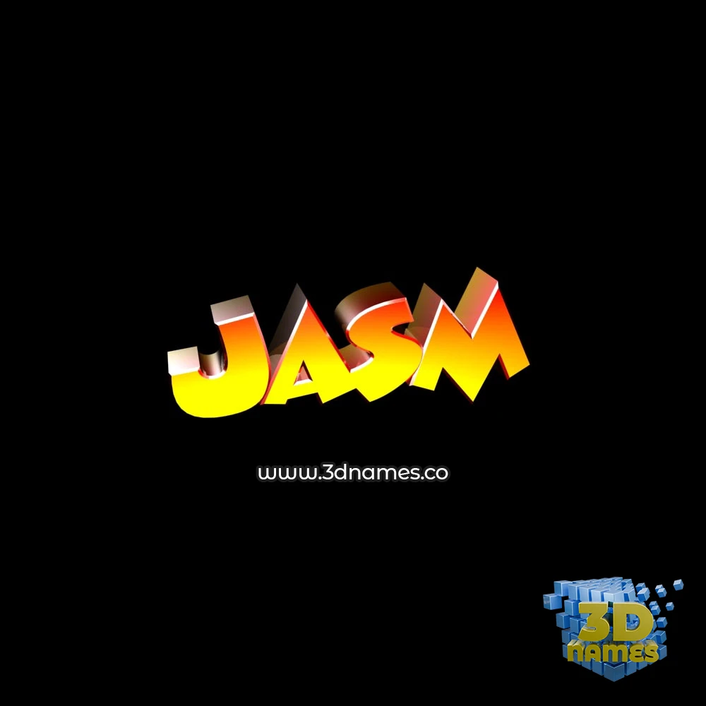 jasm in Black Background style - 3D name wallpaper