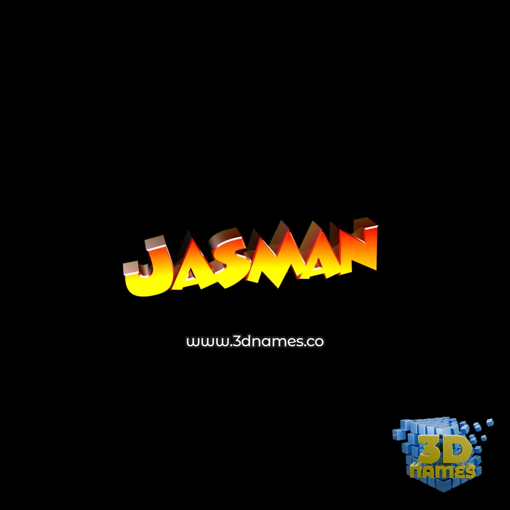 jasman in Black Background style - 3D name wallpaper