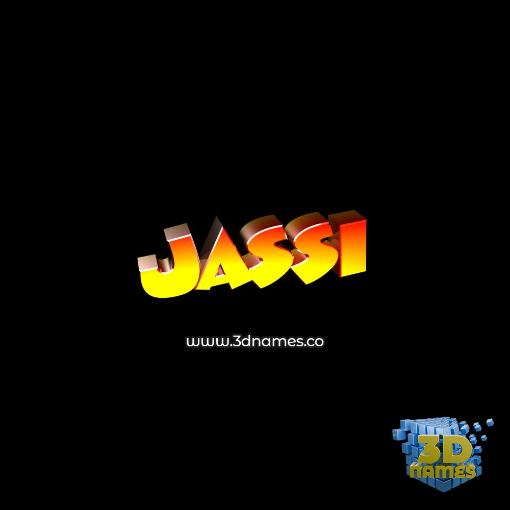 jassi in Black Background style - 3D name wallpaper