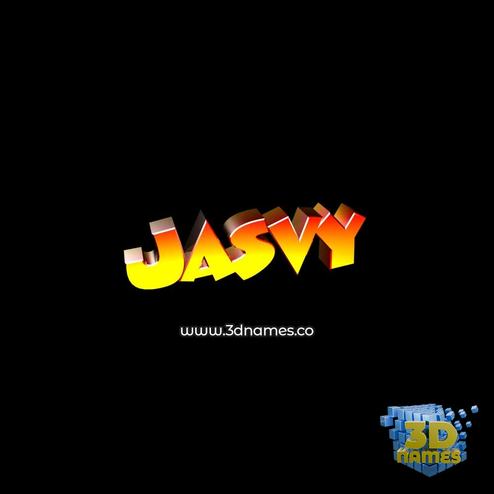 jasvy in Black Background style - 3D name wallpaper