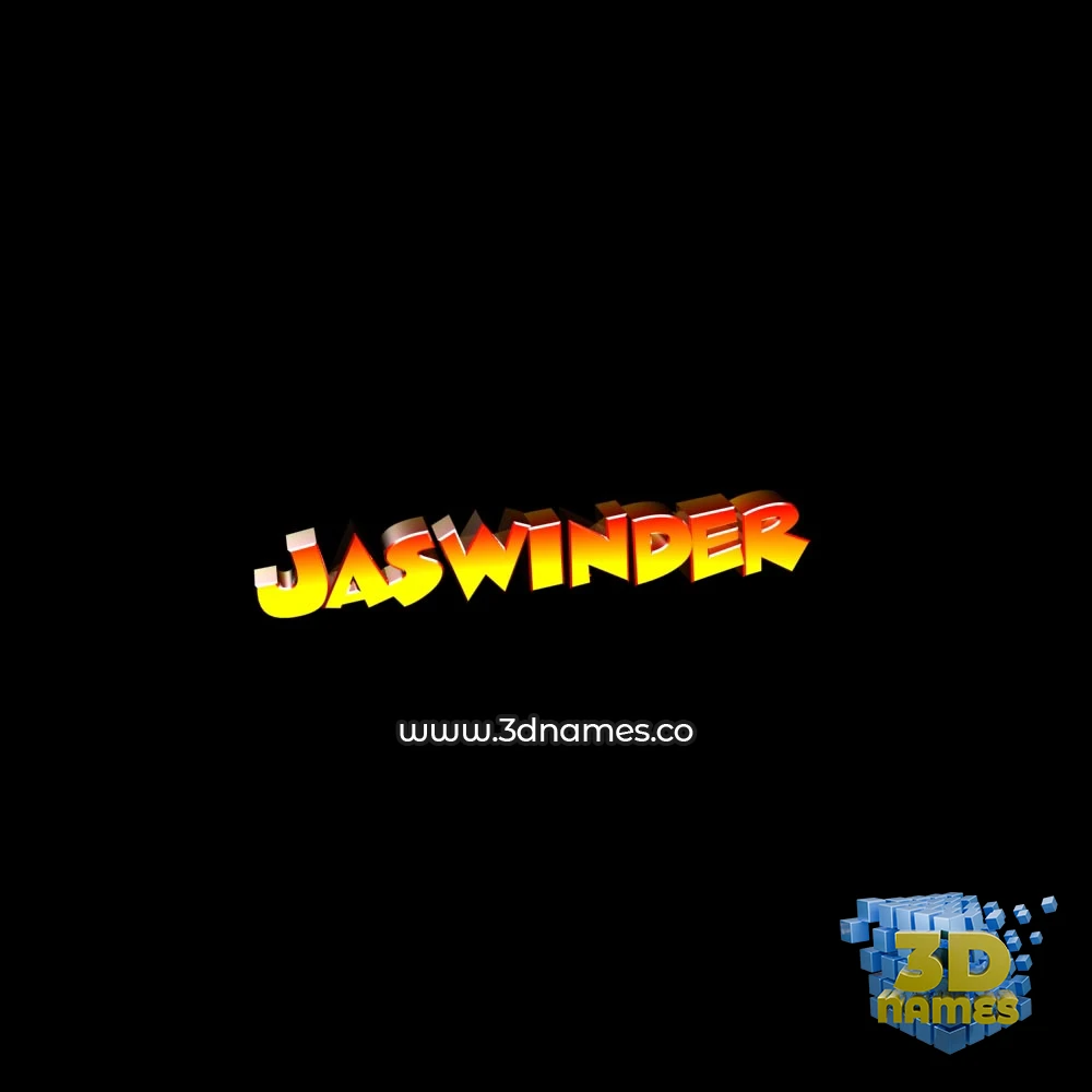 jaswinder in Black Background style - 3D name wallpaper