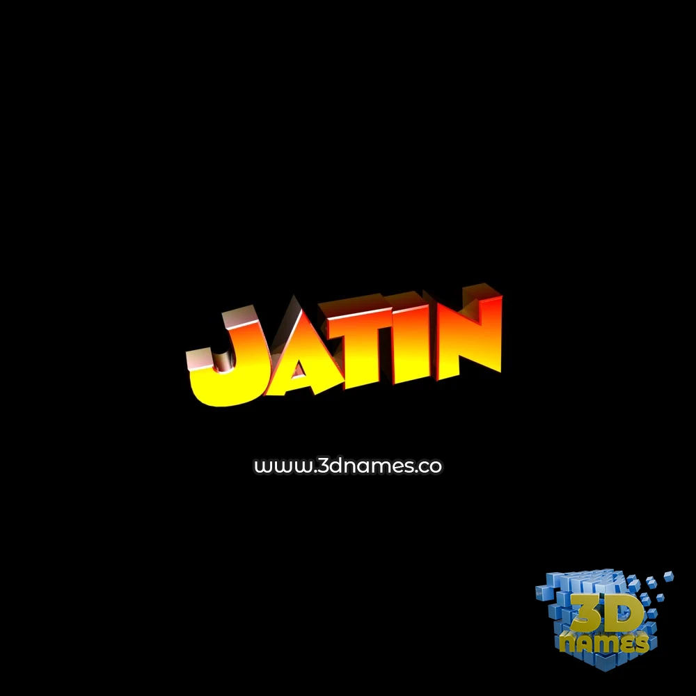 jatin in Black Background style - 3D name wallpaper