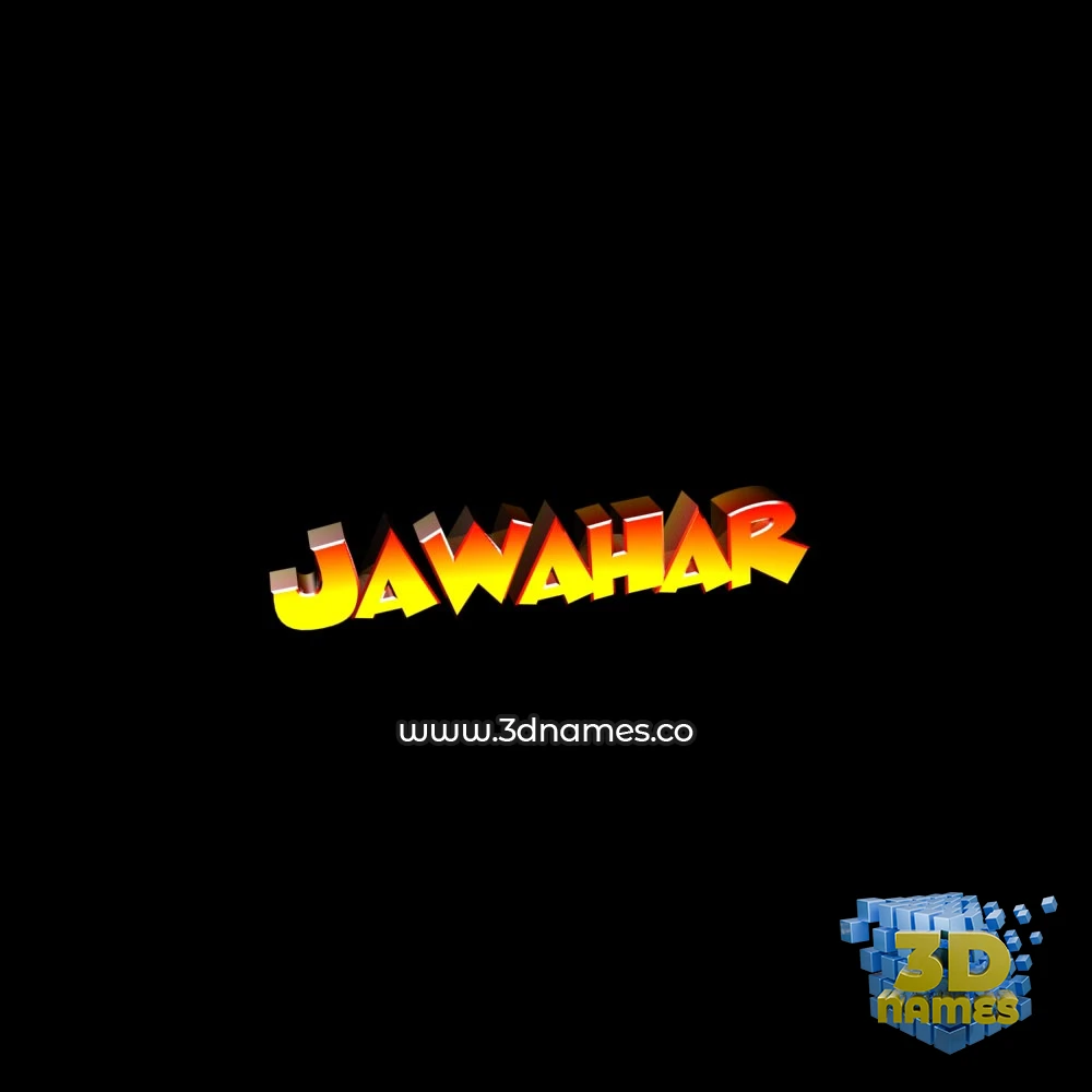 jawahar in Black Background style - 3D name wallpaper