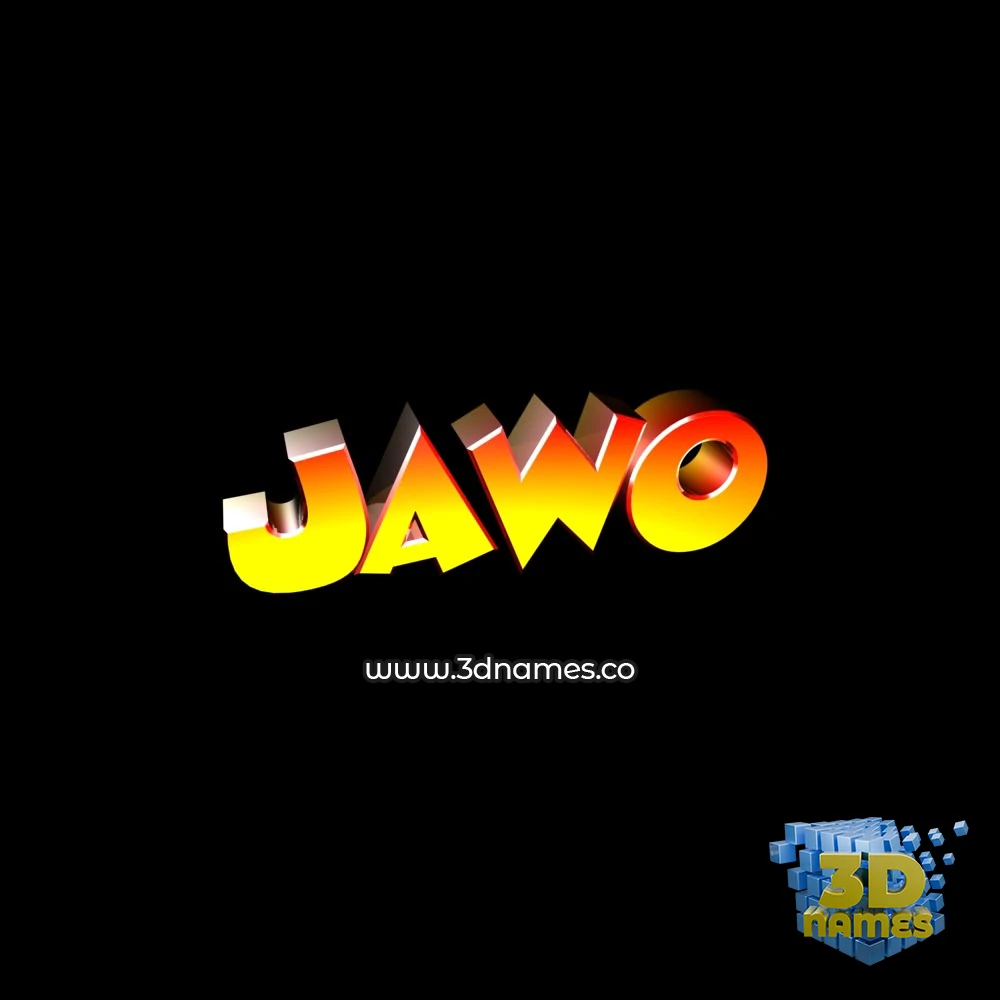 jawo in Black Background style - 3D name wallpaper