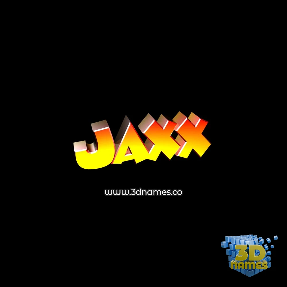 jaxx in Black Background style - 3D name wallpaper