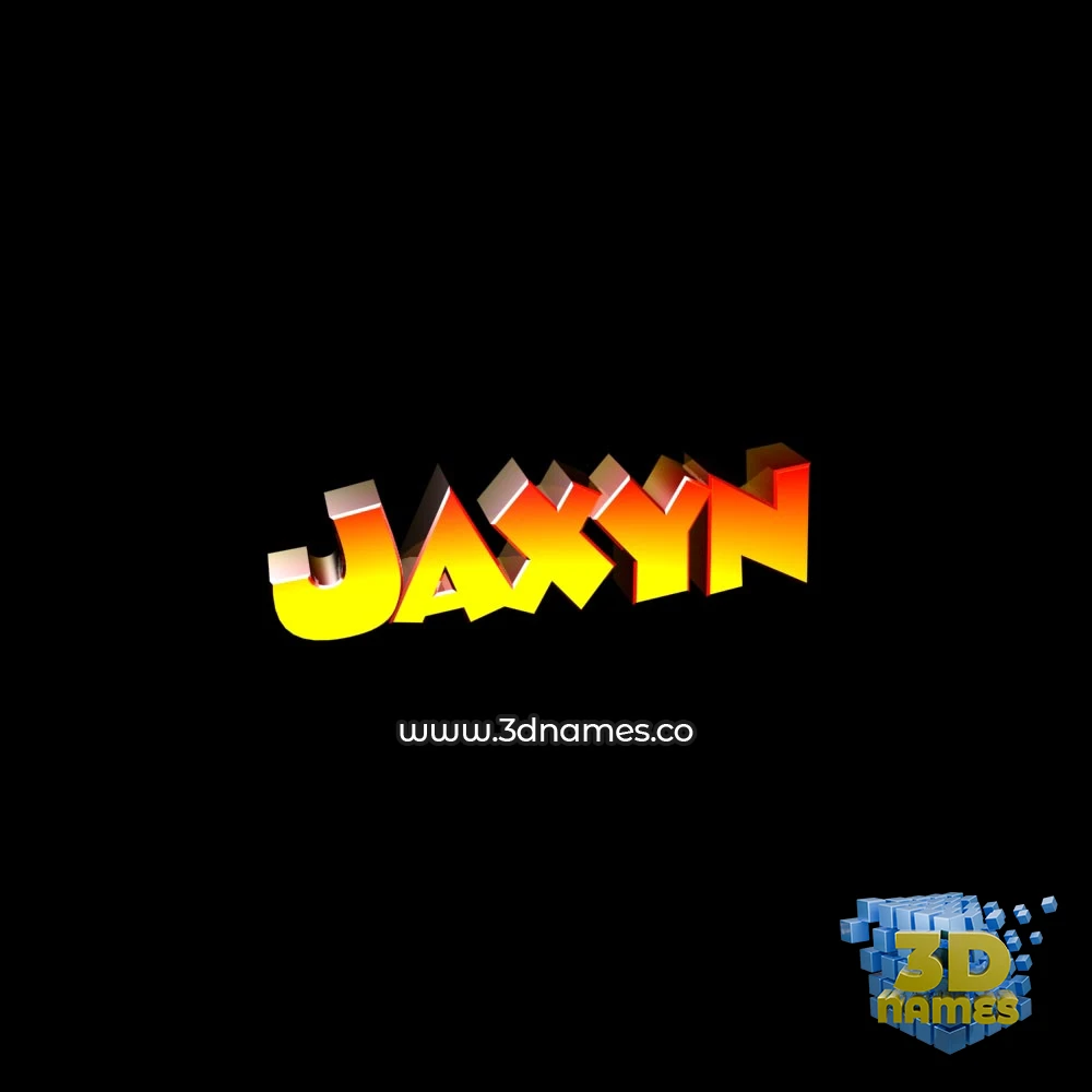 jaxyn in Black Background style - 3D name wallpaper