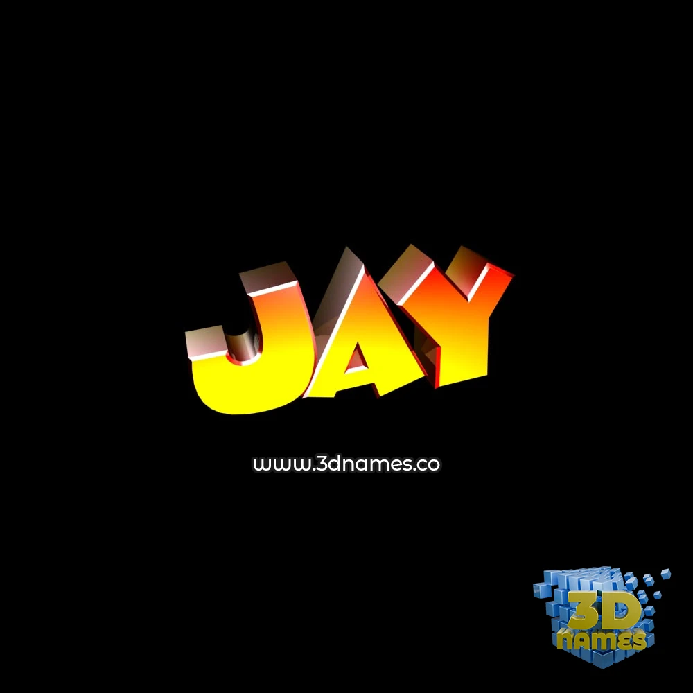jay in Black Background style - 3D name wallpaper
