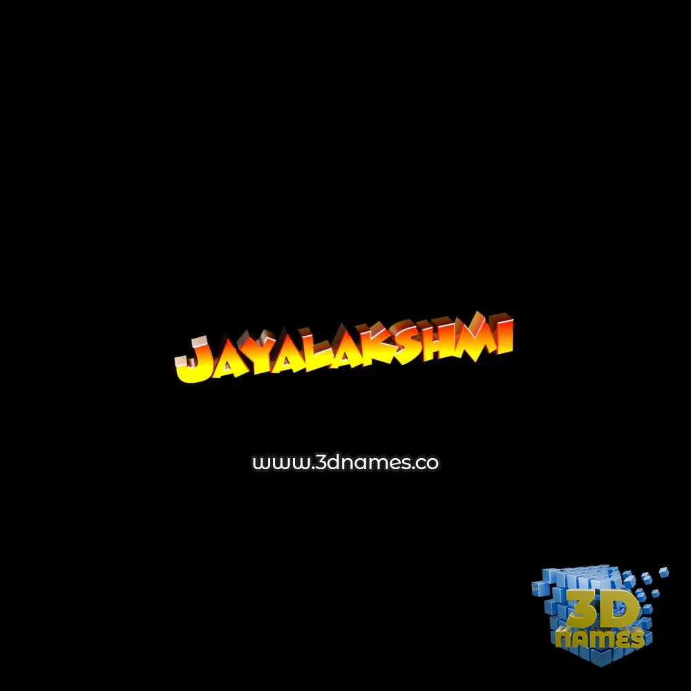 jayalakshmi in Black Background style - 3D name wallpaper