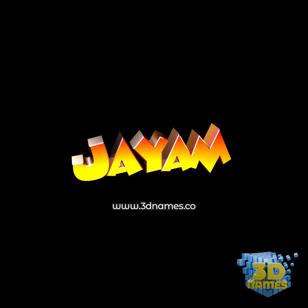 jayam in Black Background style - 3D name wallpaper