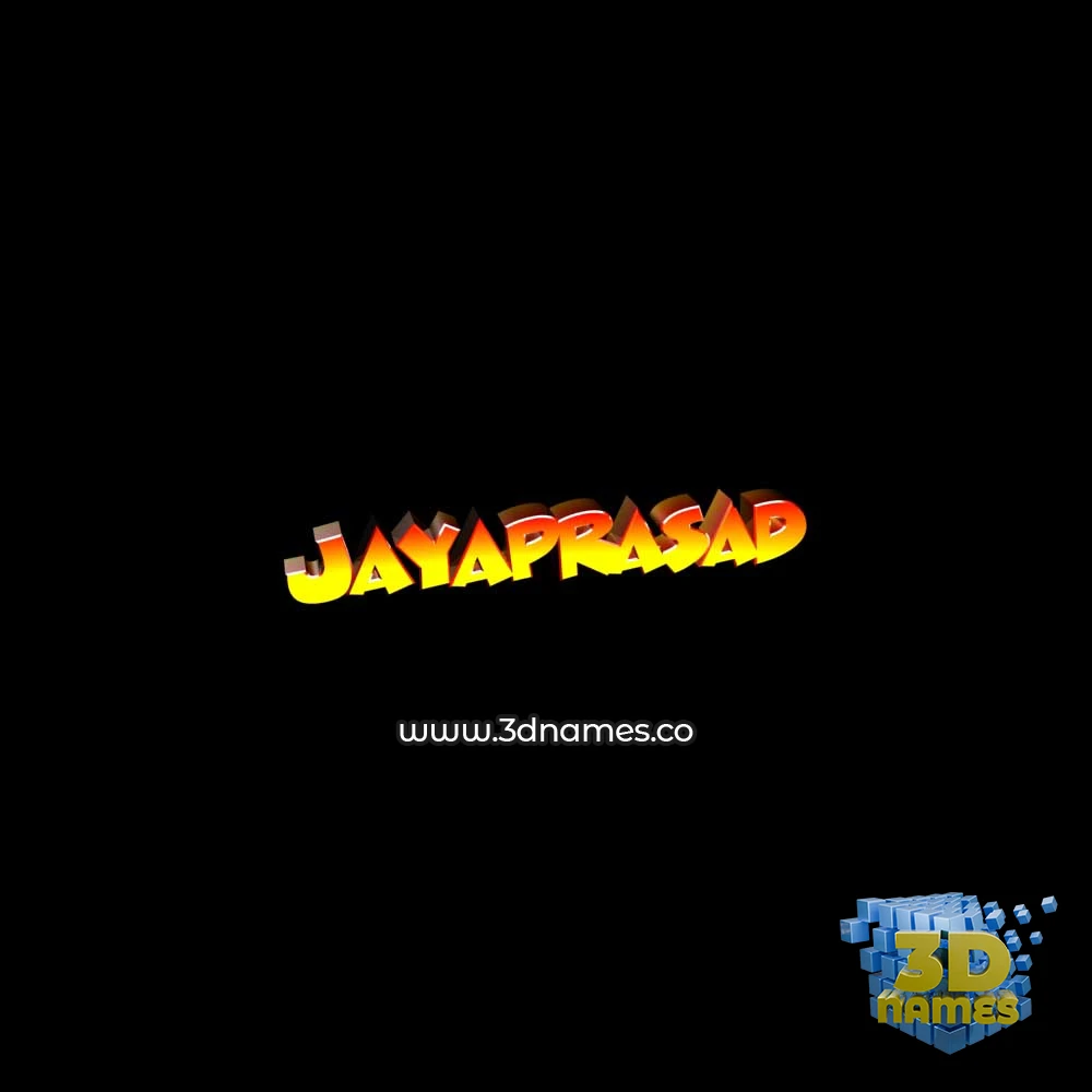 jayaprasad in Black Background style - 3D name wallpaper