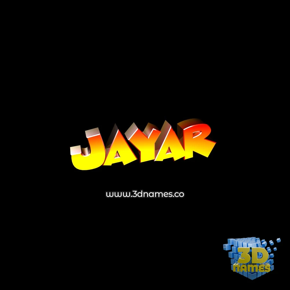 jayar in Black Background style - 3D name wallpaper