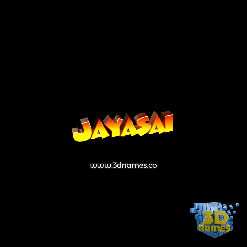 jayasai in Black Background style - 3D name wallpaper