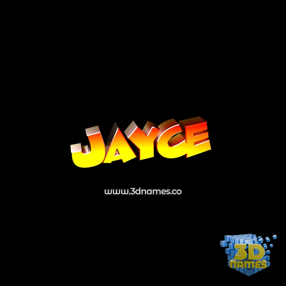 jayce in Black Background style - 3D name wallpaper