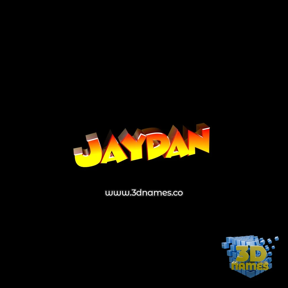 jaydan in Black Background style - 3D name wallpaper