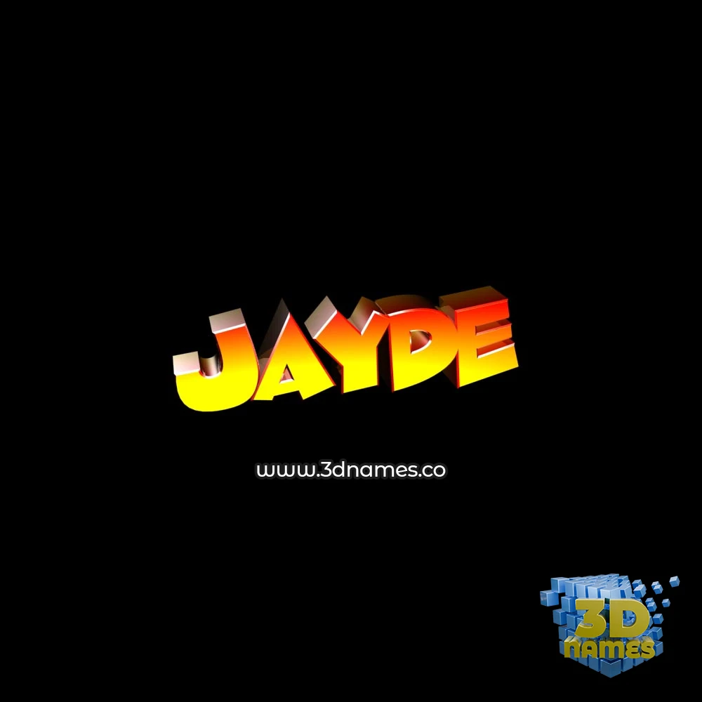 jayde in Black Background style - 3D name wallpaper