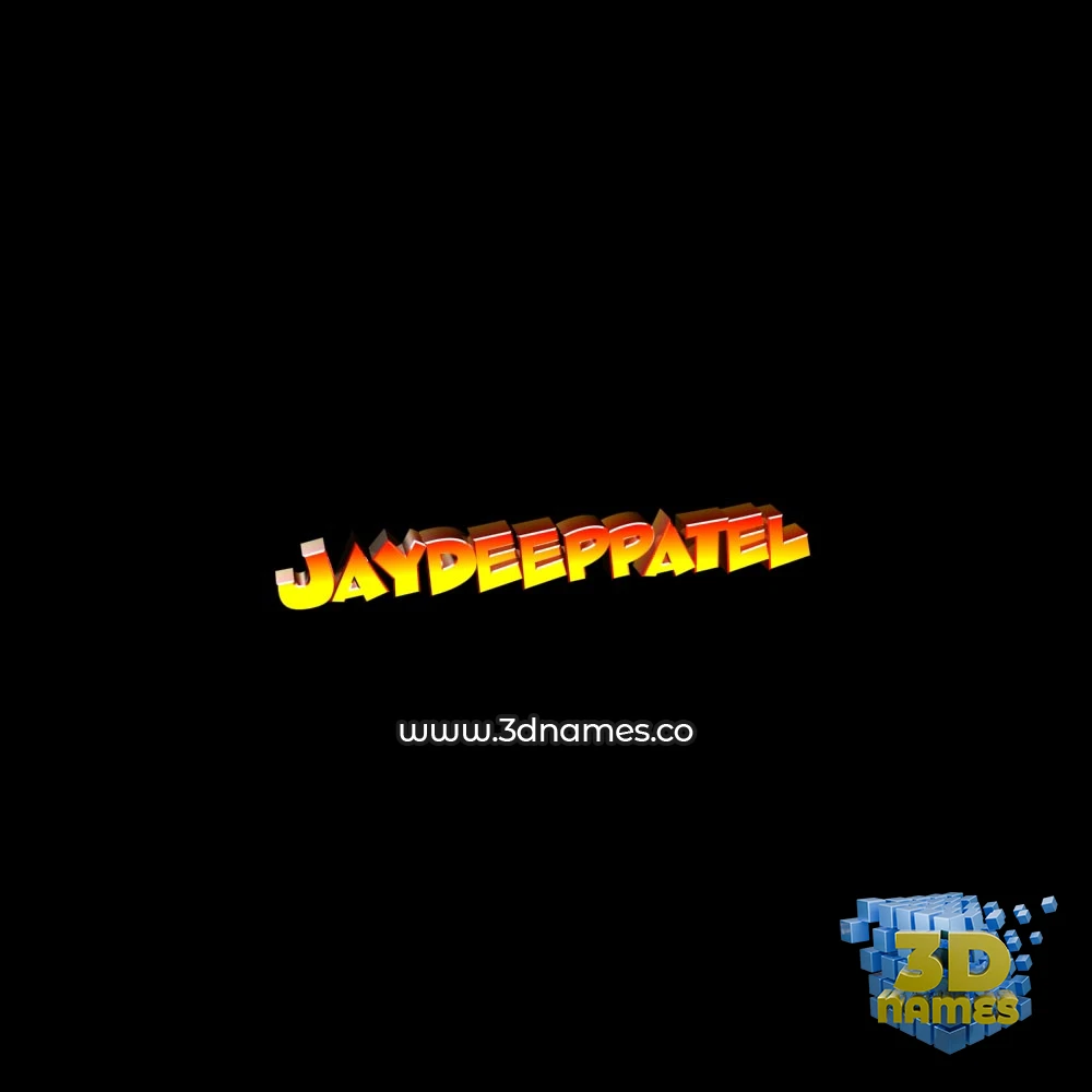 jaydeeppatel in Black Background style - 3D name wallpaper