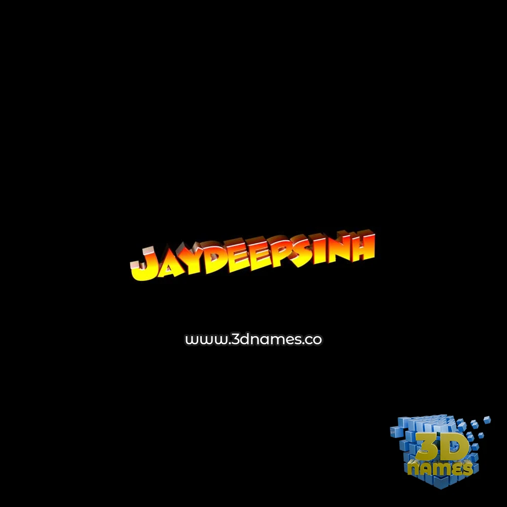 jaydeepsinh in Black Background style - 3D name wallpaper