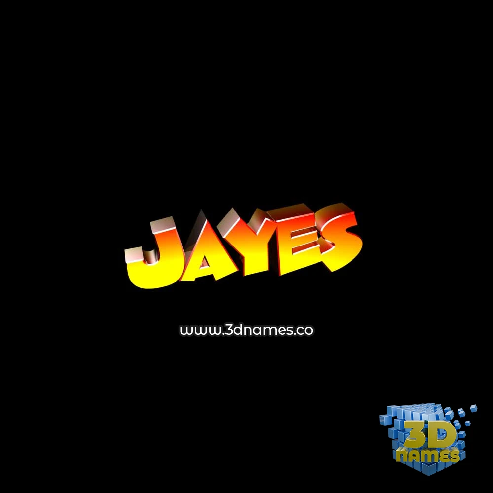 jayes in Black Background style - 3D name wallpaper